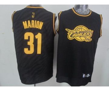 Cleveland Cavaliers #31 Shawn Marion Revolution 30 Swingman 2014 Black With Gold Jersey