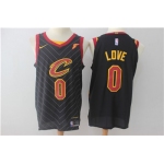 Men's Cleveland Cavaliers #0 Kevin Love Black 2017-2018 Nike Swingman Goodyear Stitched NBA Jersey