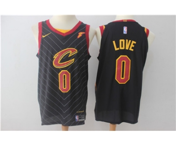 Men's Cleveland Cavaliers #0 Kevin Love Black 2017-2018 Nike Swingman Goodyear Stitched NBA Jersey