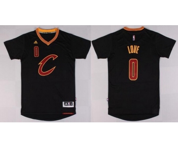 Men's Cleveland Cavaliers #0 Kevin Love Revolution 30 Swingman 2015-16 New Navy Blue Short-Sleeved Jersey