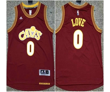 Men's Cleveland Cavaliers #0 Kevin Love Revolution 30 Swingman 2015-16 Red Jersey