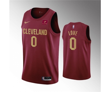 Men's Cleveland Cavaliers #0 Kevin Love Wine Icon Edition Stitched Basketball Jersey