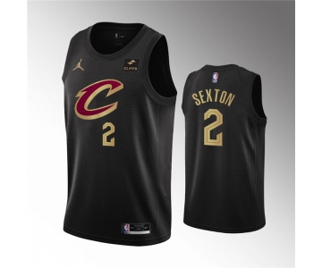 Men's Cleveland Cavaliers #2 Collin Sexton Black Statement Edition Stitched Basketball Jersey