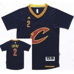 Men's Cleveland Cavaliers #2 Kyrie Irving Revolution 30 Swingman 2015-16 New Navy Blue Short-Sleeved Jersey