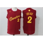 Men's Cleveland Cavaliers #2 Kyrie Irving adidas Burgundy Red 2016 Christmas Day Stitched NBA Swingman Jersey