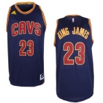 Men's Cleveland Cavaliers #23 King James Nickname Revolution 30 Swingman 2014 New Navy Blue Jersey -Printed !!