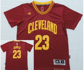 Men's Cleveland Cavaliers #23 LeBron James Revolution 30 Swingman 2014 New Red Short-Sleeved Jersey