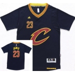 Men's Cleveland Cavaliers #23 LeBron James Revolution 30 Swingman 2015-16 New Navy Blue Short-Sleeved Jersey