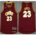 Men's Cleveland Cavaliers #23 LeBron James Revolution 30 Swingman 2015-16 Red Jersey