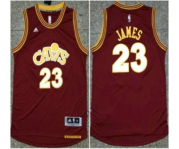 Men's Cleveland Cavaliers #23 LeBron James Revolution 30 Swingman 2015-16 Red Jersey