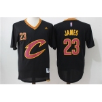 Men's Cleveland Cavaliers #23 LeBron James Revolution 30 Swingman 2016 New Black Short-Sleeved Jersey