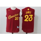 Men's Cleveland Cavaliers #23 LeBron James adidas Burgundy Red 2016 Christmas Day Stitched NBA Swingman Jersey