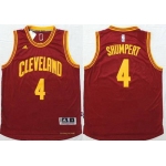 Men's Cleveland Cavaliers #4 Iman Shumpert Revolution 30 Swingman 2014 New Red Jersey