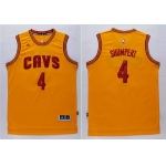 Men's Cleveland Cavaliers #4 Iman Shumpert Revolution 30 Swingman 2014 New Yellow Jersey