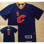 Men's Cleveland Cavaliers #5 J.R. Smith Navy Blue Revolution 30 Swingman Short-Sleeved Basketball Jersey