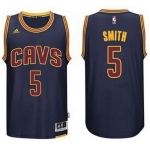 Men's Cleveland Cavaliers #5 J.R. Smith Revolution 30 Swingman 2014 New Navy Blue Jersey