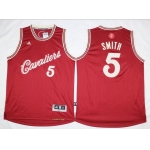 Men's Cleveland Cavaliers #5 J.R. Smith Revolution 30 Swingman 2015 Christmas Day Red Jersey