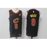 Men's Cleveland Cavaliers #9 Dwyane Wade Black 2017-2018 Nike Swingman Stitched NBA Jersey