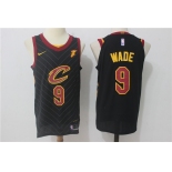 Men's Cleveland Cavaliers #9 Dwyane Wade Black 2017-2018 Nike Swingman Stitched NBA Jersey