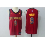 Men's Cleveland Cavaliers #9 Dwyane Wade Burgundy Red 2017-2018 Nike Swingman Goodyear Stitched NBA Jersey