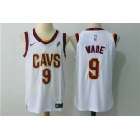 Men's Cleveland Cavaliers #9 Dwyane Wade White 2017-2018 Nike Swingman Goodyear Stitched NBA Jersey