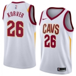 Men's Nike Cavaliers 26 Kyle Korver White Stitched NBA Swingman Jersey