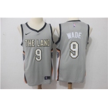 Nike Cavaliers #9 Dwyane Wade Gray Nike City Edition Swingman Jersey