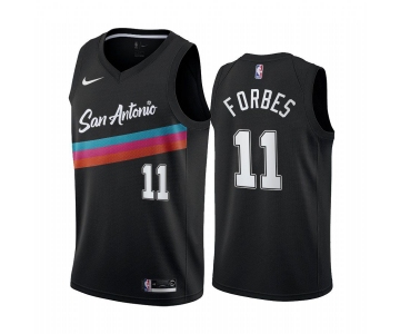 Men San Antonio Spurs #11 bryn forbes black city edition fiesta colors 2020 nba jersey