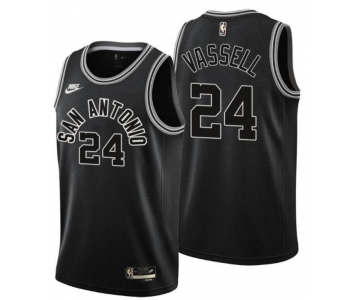 Men' San Antonio Spurs #24 Devin Vassell Black Stitched Nike Jersey