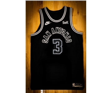 Men' San Antonio Spurs #3 Keldon Johnson Black Stitched Jersey