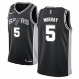 Mens Nike San Antonio Spurs 5 Dejounte Murray Swingman Black Road NBA Jersey Icon Edition