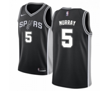 Mens Nike San Antonio Spurs 5 Dejounte Murray Swingman Black Road NBA Jersey Icon Edition