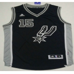 Men's San Antonio Spurs #15 Matt Bonner Revolution 30 Swingman 2015-16 New Black Jersey