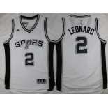 Men's San Antonio Spurs #2 Kawhi Leonard Revolution 30 Swingman 2015-16 White Jersey