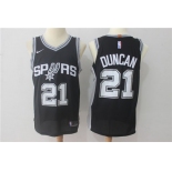 Men's San Antonio Spurs #21 Tim Duncan Black 2017-2018 Nike Swingman Stitched NBA Jersey