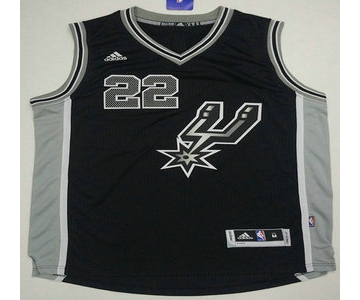 Men's San Antonio Spurs #22 Tiago Splitter Revolution 30 Swingman 2015-16 New Black Jersey