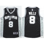 Men's San Antonio Spurs #8 Patrick Mills Revolution 30 Swingman 2014 New Black Jersey