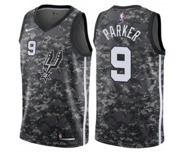 Nike San Antonio Spurs #9 Tony Parker Camo NBA Swingman City Edition Jersey