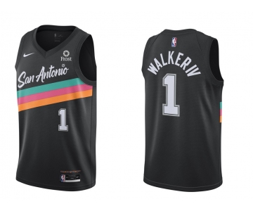 San Antonio Spurs #1 Walker IV Men's Nike 2020 City Edition Swingman Jersey