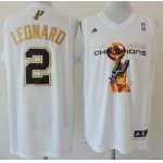 San Antonio Spurs #2 Kawhi Leonard Revolution 30 Swingman 2014 Champions White Jersey