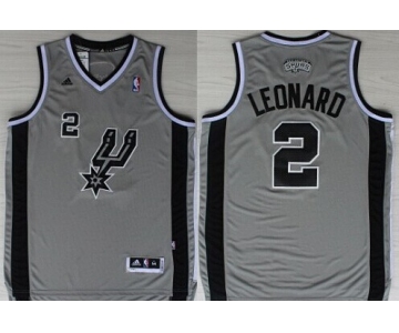 San Antonio Spurs #2 Kawhi Leonard Revolution 30 Swingman Gray Jersey