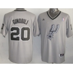 San Antonio Spurs #20 Manu Ginobili Revolution 30 Swingman 2013 Christmas Day Gray Jersey