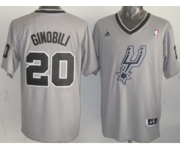 San Antonio Spurs #20 Manu Ginobili Revolution 30 Swingman 2013 Christmas Day Gray Jersey