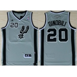 San Antonio Spurs #20 Manu Ginobili Revolution 30 Swingman Gray Jersey