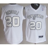 San Antonio Spurs #20 Manu Ginobili Revolution 30 Swingman White Big Color Jersey