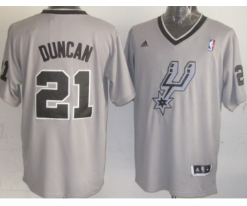 San Antonio Spurs #21 Tim Duncan Revolution 30 Swingman 2013 Christmas Day Gray Jersey