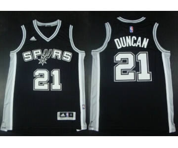 San Antonio Spurs #21 Tim Duncan Revolution 30 Swingman 2014 New Black Jersey