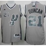 San Antonio Spurs #21 Tim Duncan Revolution 30 Swingman 2014 New Gray Jersey
