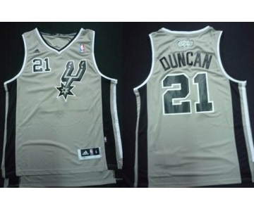 San Antonio Spurs #21 Tim Duncan Revolution 30 Swingman Gray Jersey