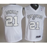 San Antonio Spurs #21 Tim Duncan Revolution 30 Swingman White Big Color Jersey